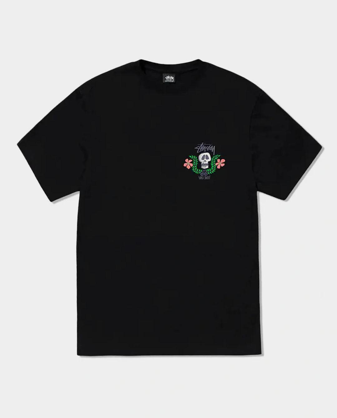 Stussy - Skull Crest Heavyweight T-Shirt - Pigment Black T-Shirts Stussy   