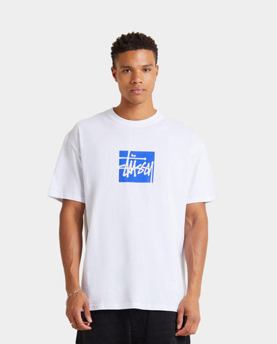 Stussy - Stock Box Heavyweight T-Shirt - White T-Shirts Stussy   