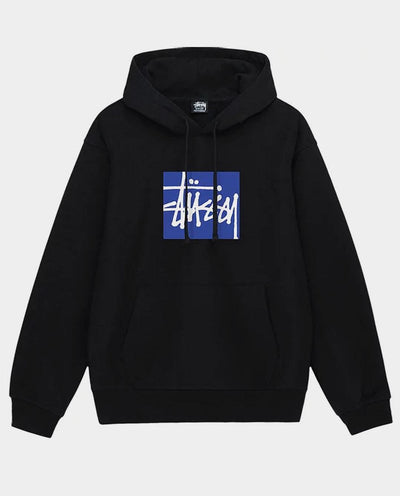 Stussy - Stock Box Hood - Pigment Black Hoodies Stussy   