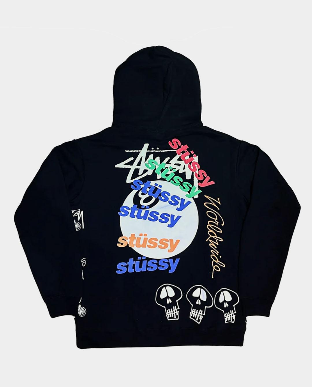 Stussy - Test Strike Fleece hood - Pigment Black Hoodies Stussy   