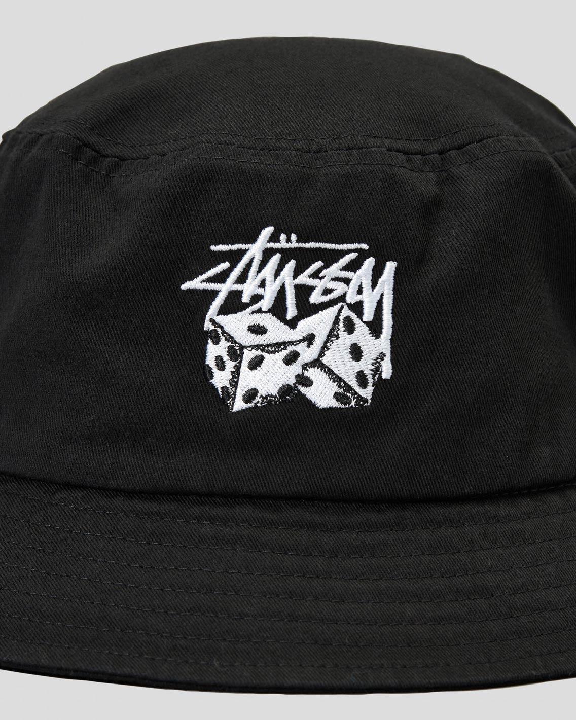 Stussy - Two Dice Washed Bucket Hat - Black Hats Stussy   