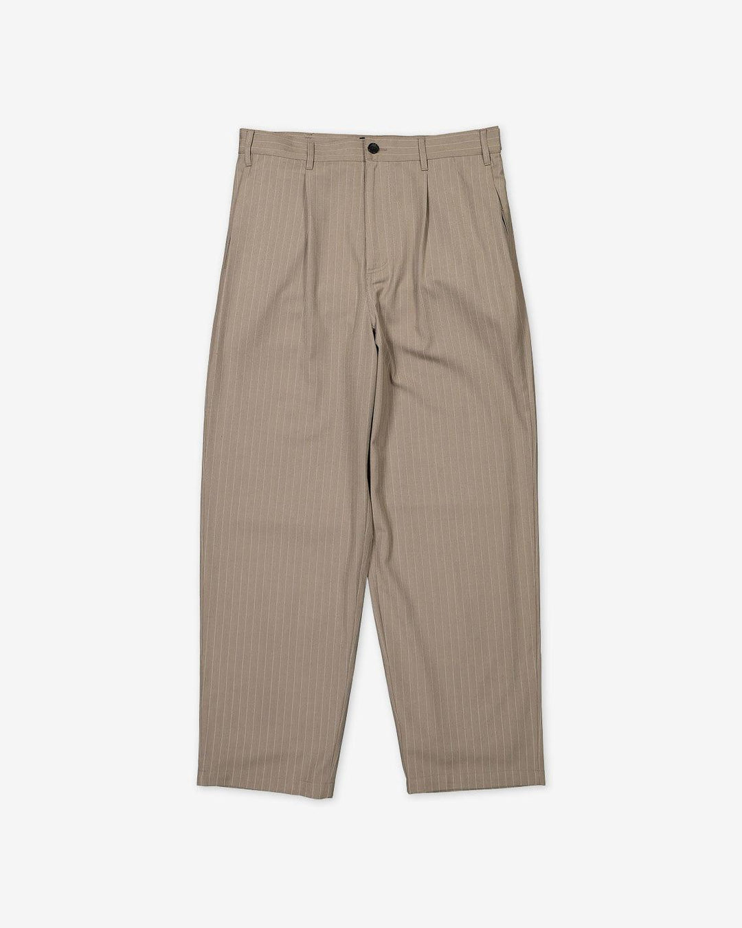 Stussy Volume Pleated Trouser in Brown Stripe | FallenFront