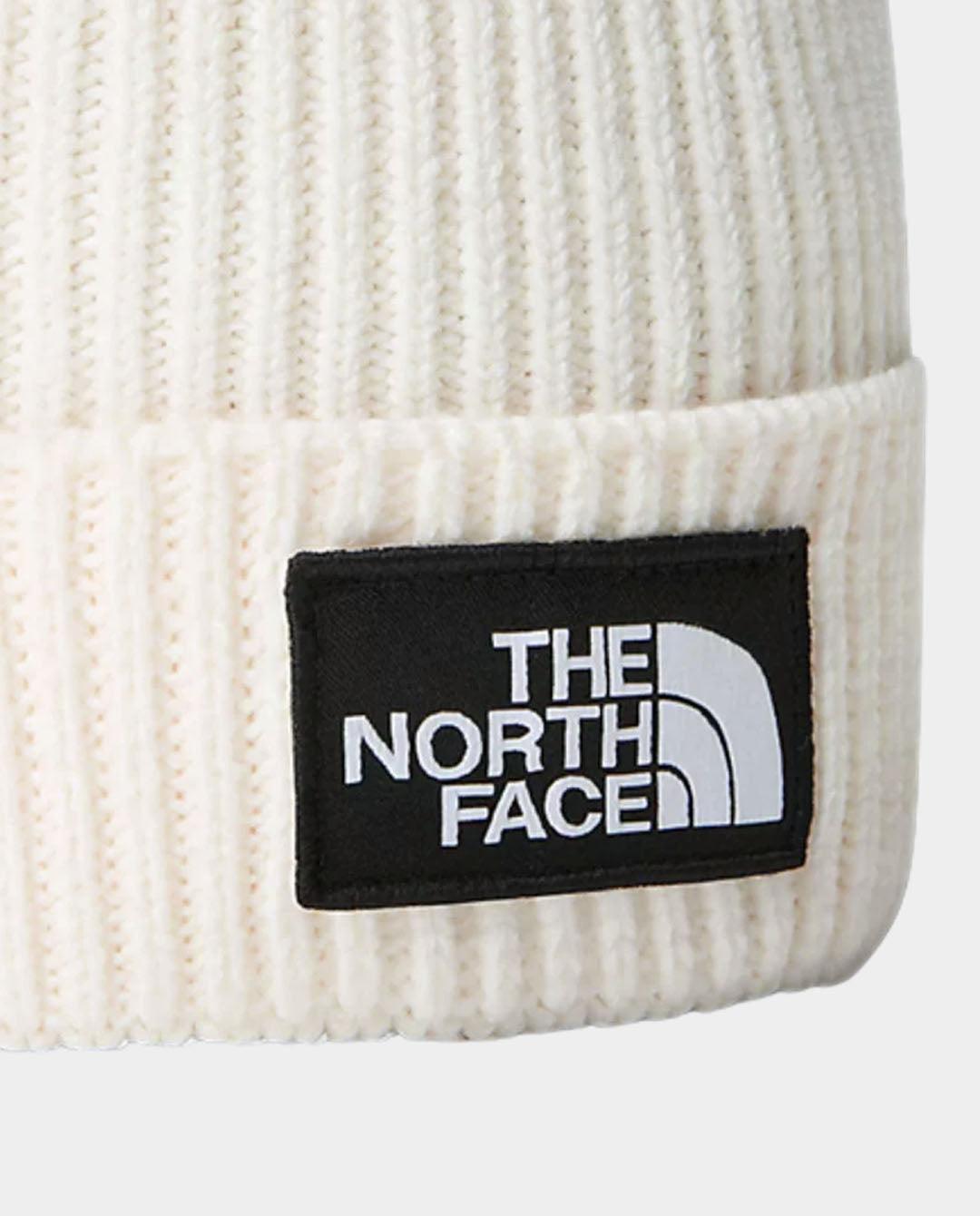 The North Face - TNF Logo Box Cuff Beanie - Gardenia White Beanie The North Face   