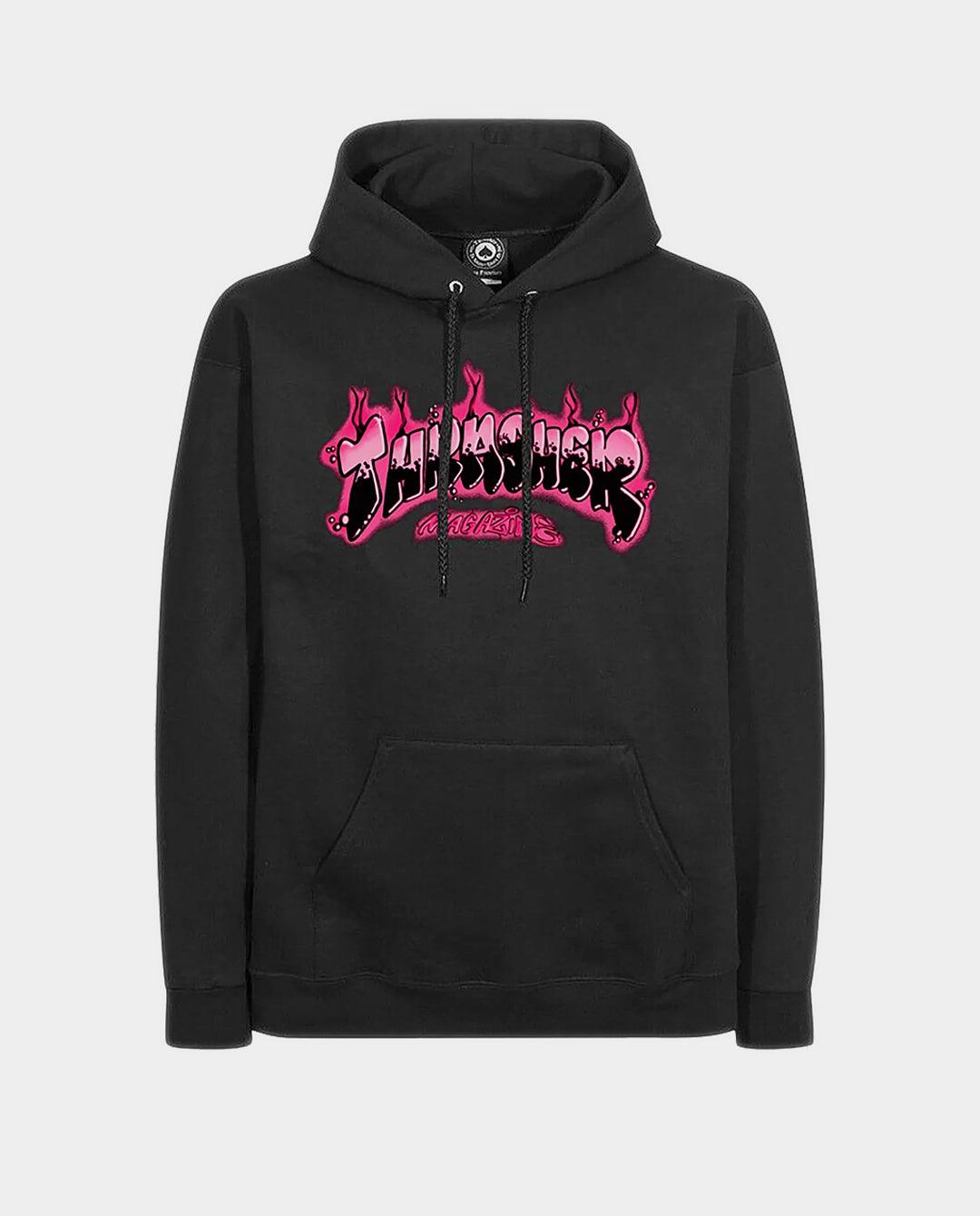 Thrasher - Airbrush Hood - Black Hoodies Thrasher   