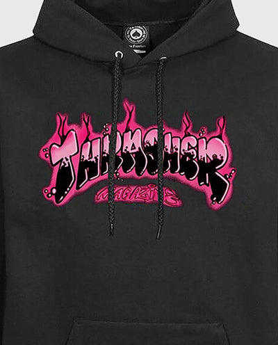 Thrasher - Airbrush Hood - Black Hoodies Thrasher   