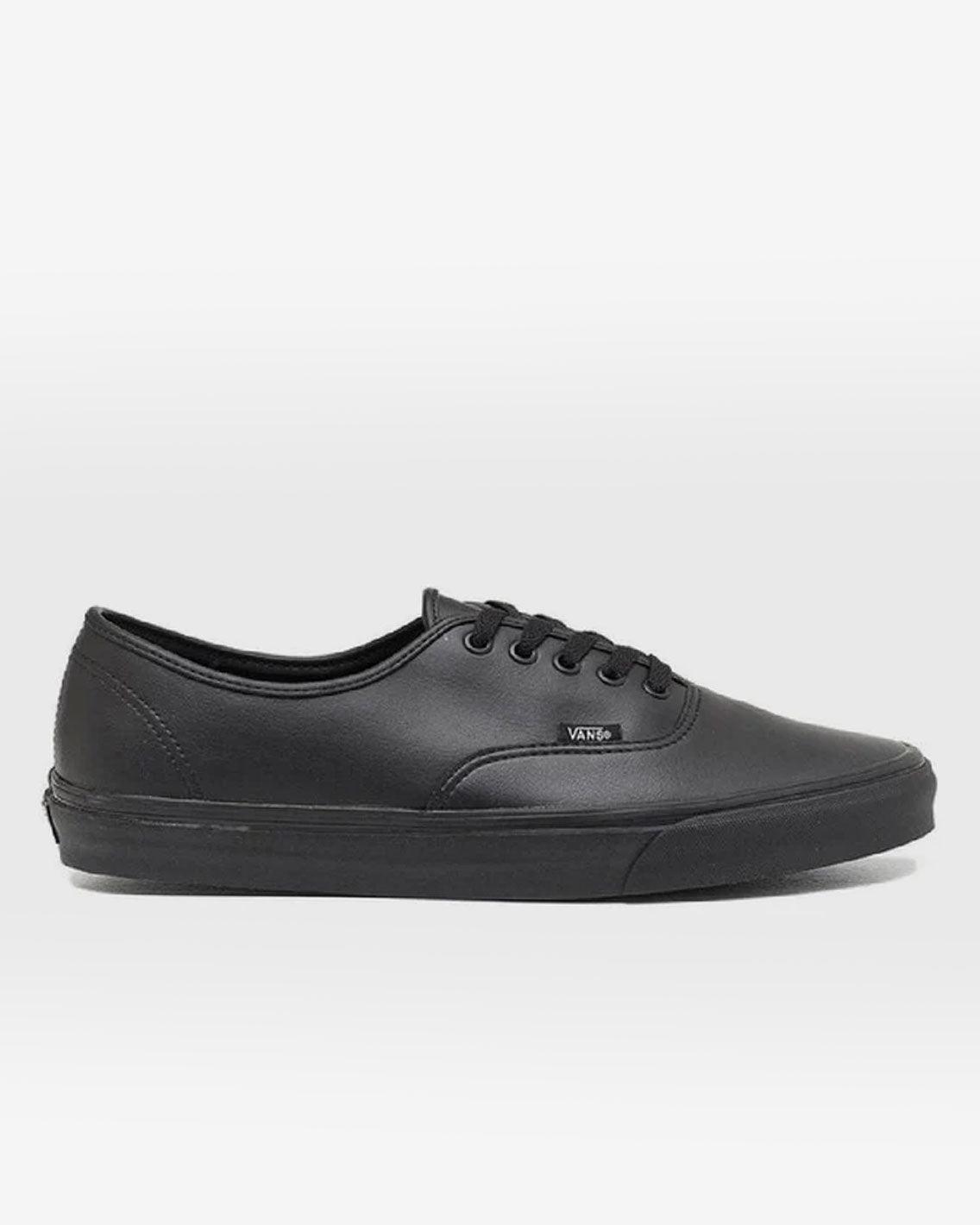 Vans - Authentic Leather - Black / Black Shoes Vans   