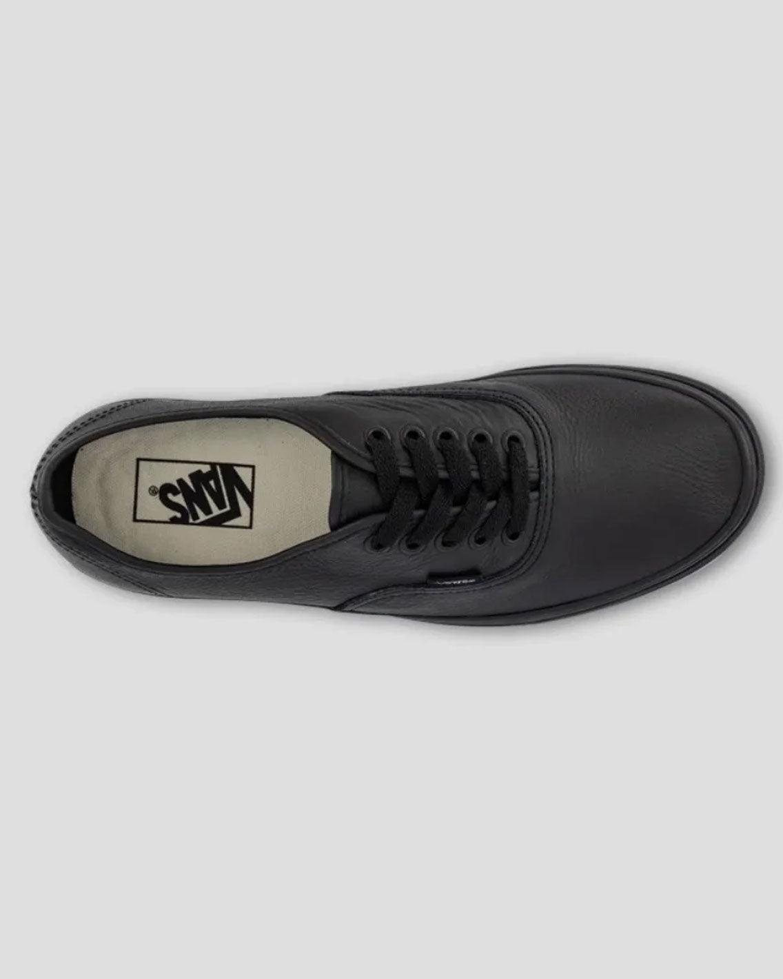 Vans - Authentic Leather - Black / Black Shoes Vans   