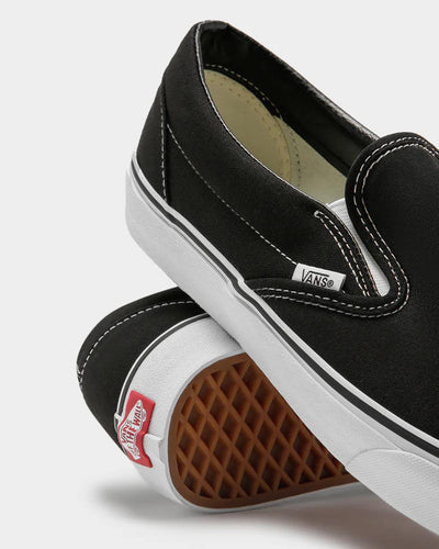 Vans - Classic Slip On - Black / White Shoes Vans   