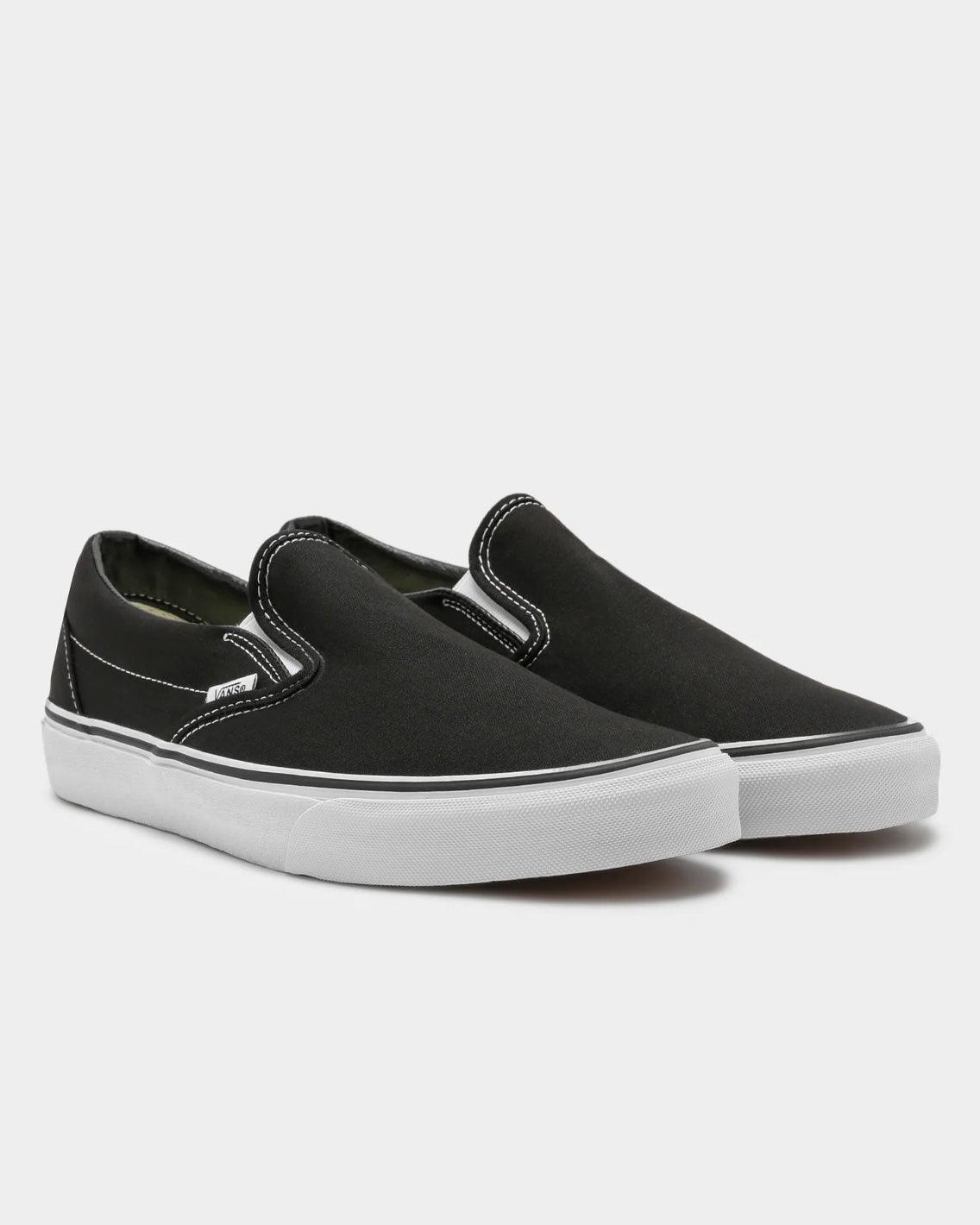 Vans - Classic Slip On - Black / White Shoes Vans   