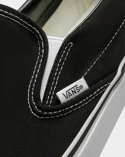 Vans - Classic Slip On - Black / White Shoes Vans   