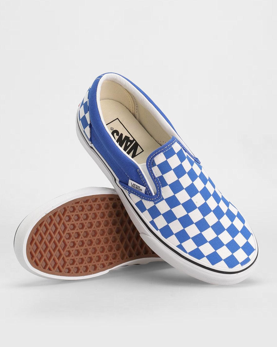 Vans - Classic Slip On Checkerboard - Dazzling Blue Shoes Vans   