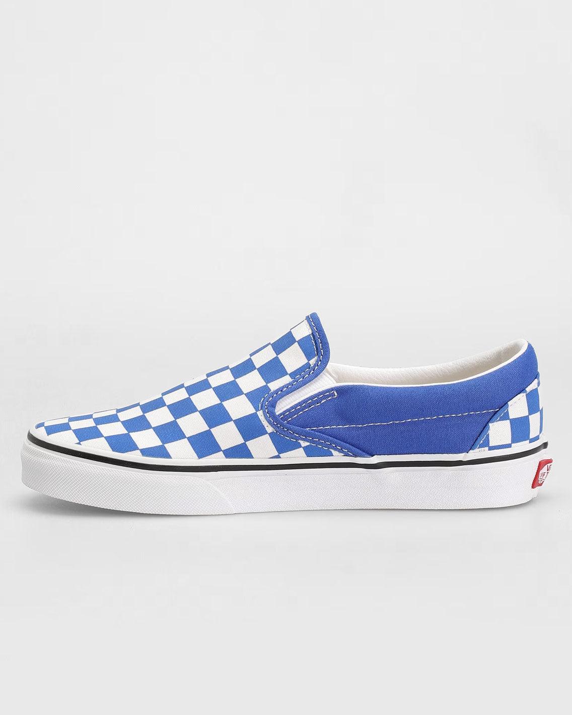 Vans - Classic Slip On Checkerboard - Dazzling Blue Shoes Vans   