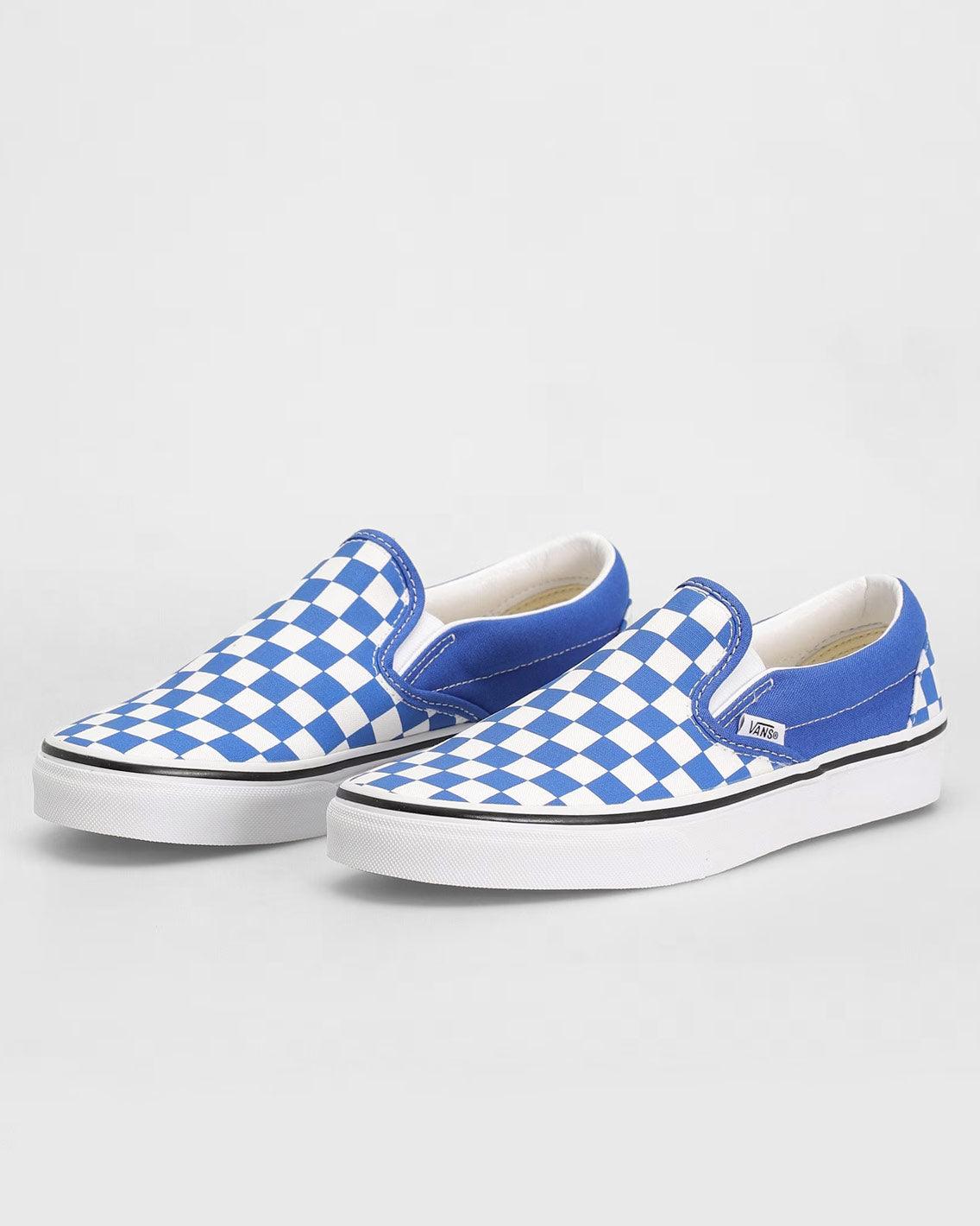 Vans - Classic Slip On Checkerboard - Dazzling Blue Shoes Vans   