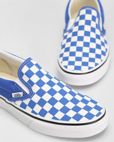 Vans - Classic Slip On Checkerboard - Dazzling Blue Shoes Vans   