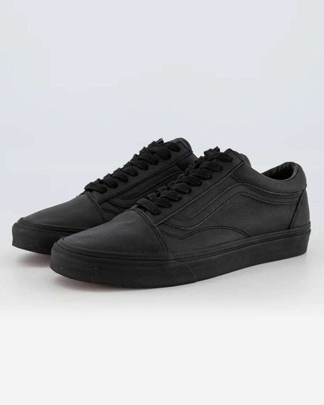 Vans - Old Skool Leather - Black / Black Shoes Vans   