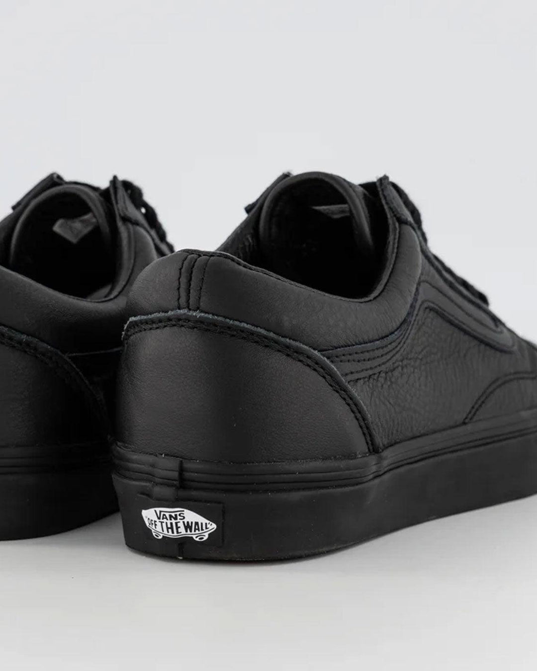 Vans Old Skool Leather in Black Black FallenFront NZ