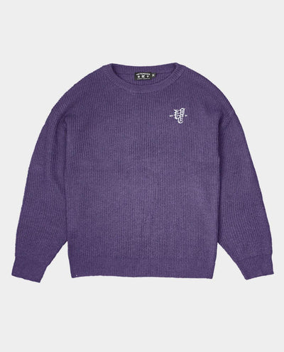 Vic - Ol’ English Mohair Blend Sweater - Eggplant Crewneck Vic   