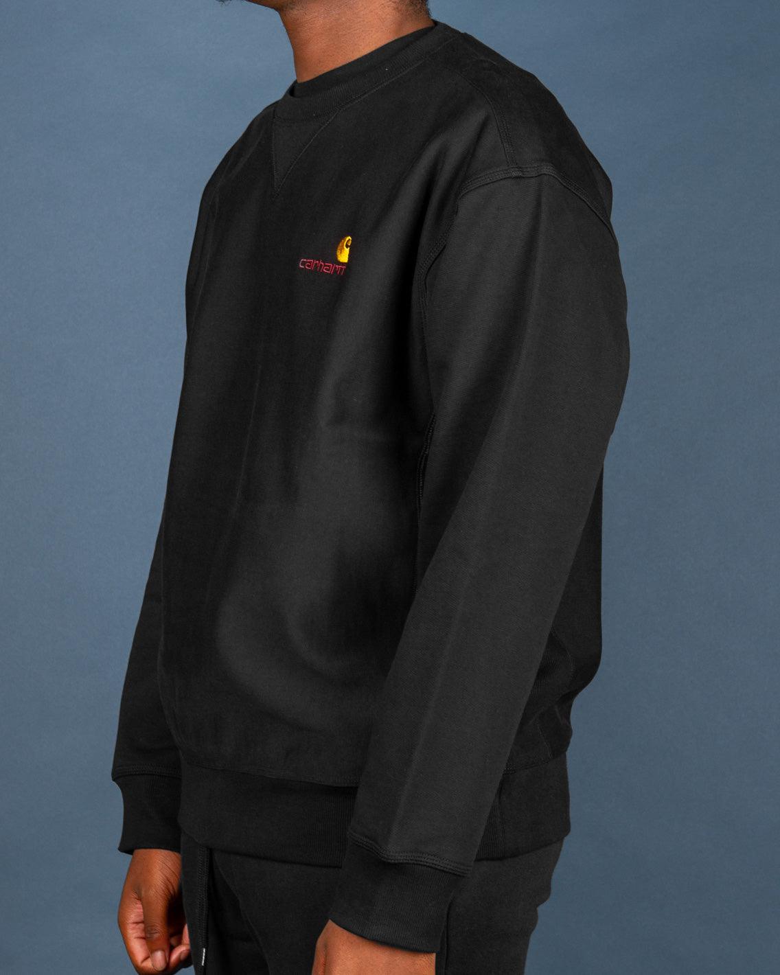 Carhartt - American Script Sweat - Black Crewneck Carhartt   