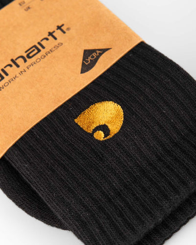 Carhartt - Chase Socks - Black / Gold Socks Carhartt   