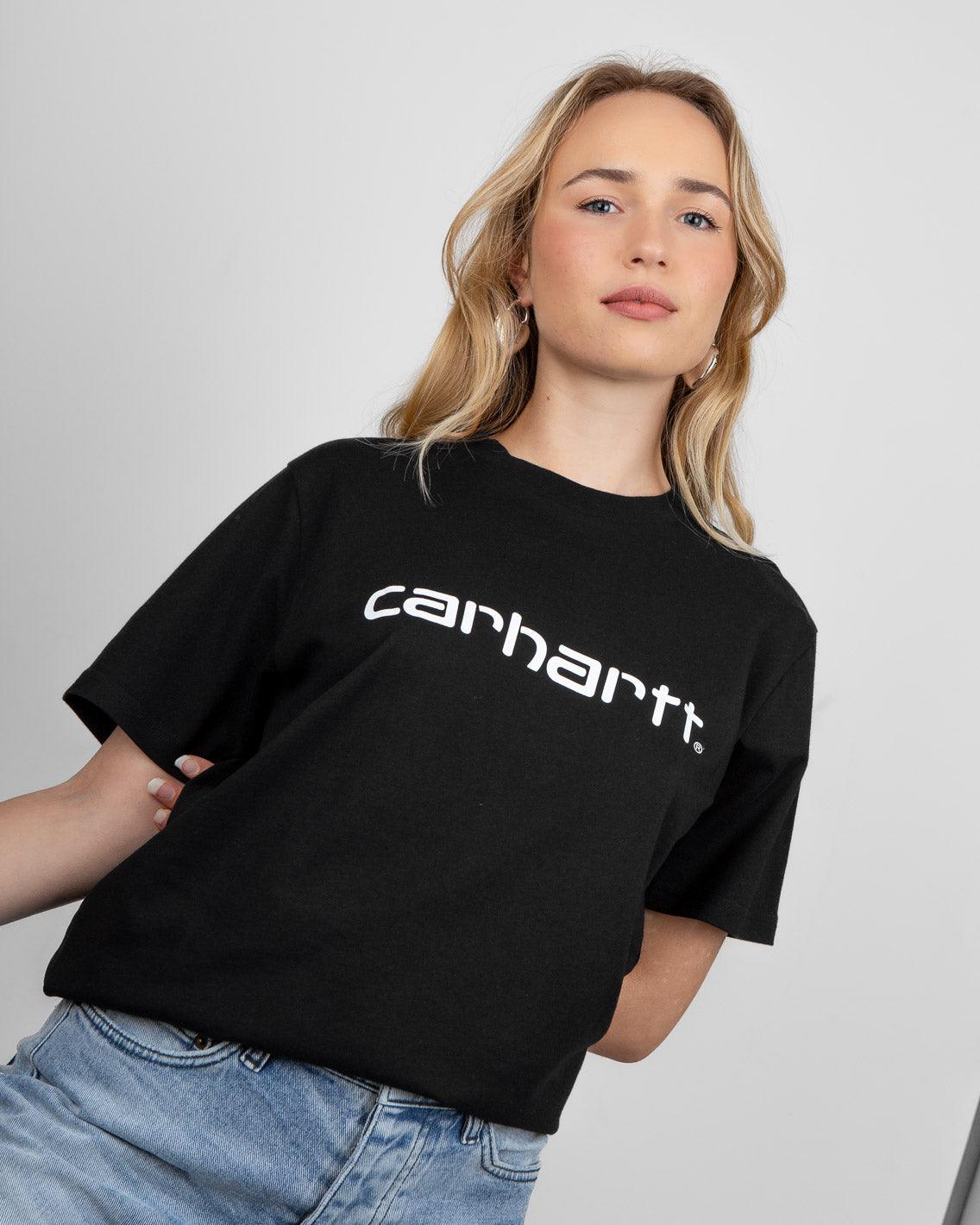 Carhartt - Script T-Shirt - Black / White T-Shirts Carhartt   
