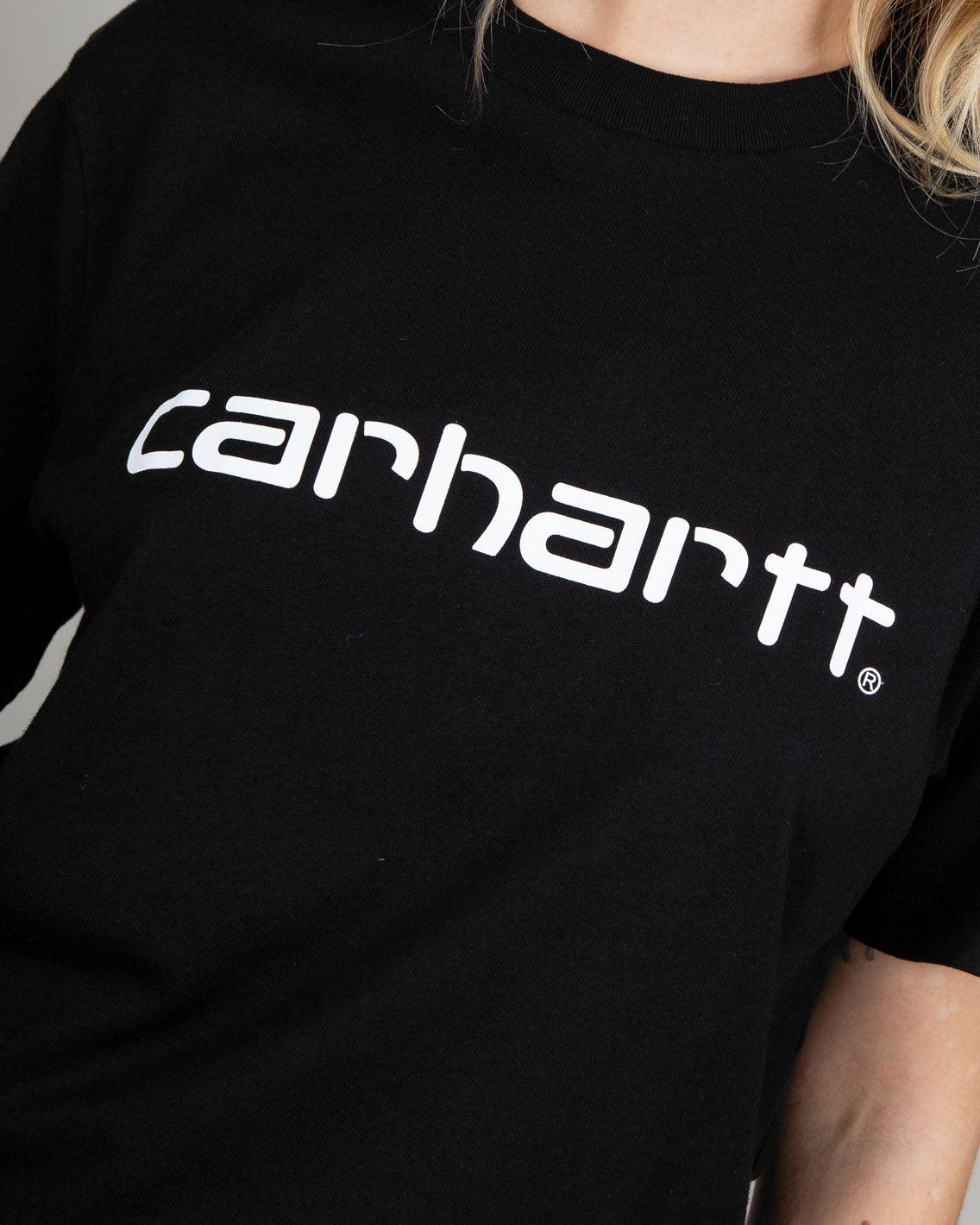 Carhartt - Script T-Shirt - Black / White T-Shirts Carhartt   