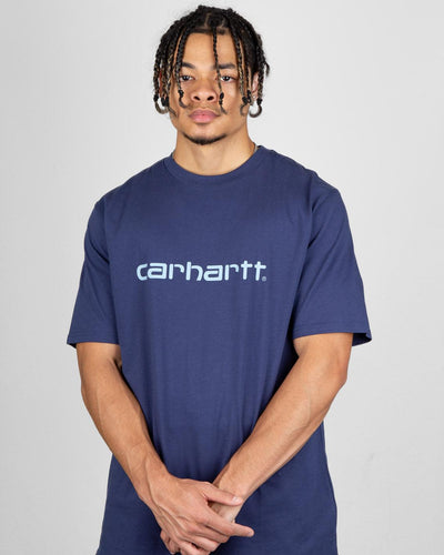 Carhartt - Script T-Shirt - Enzian / Misty Sky T-Shirts Carhartt   