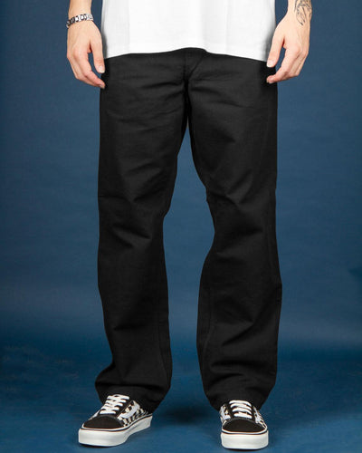 Carhartt WIP - Single Knee Pant - Black Rinsed Pants Carhartt