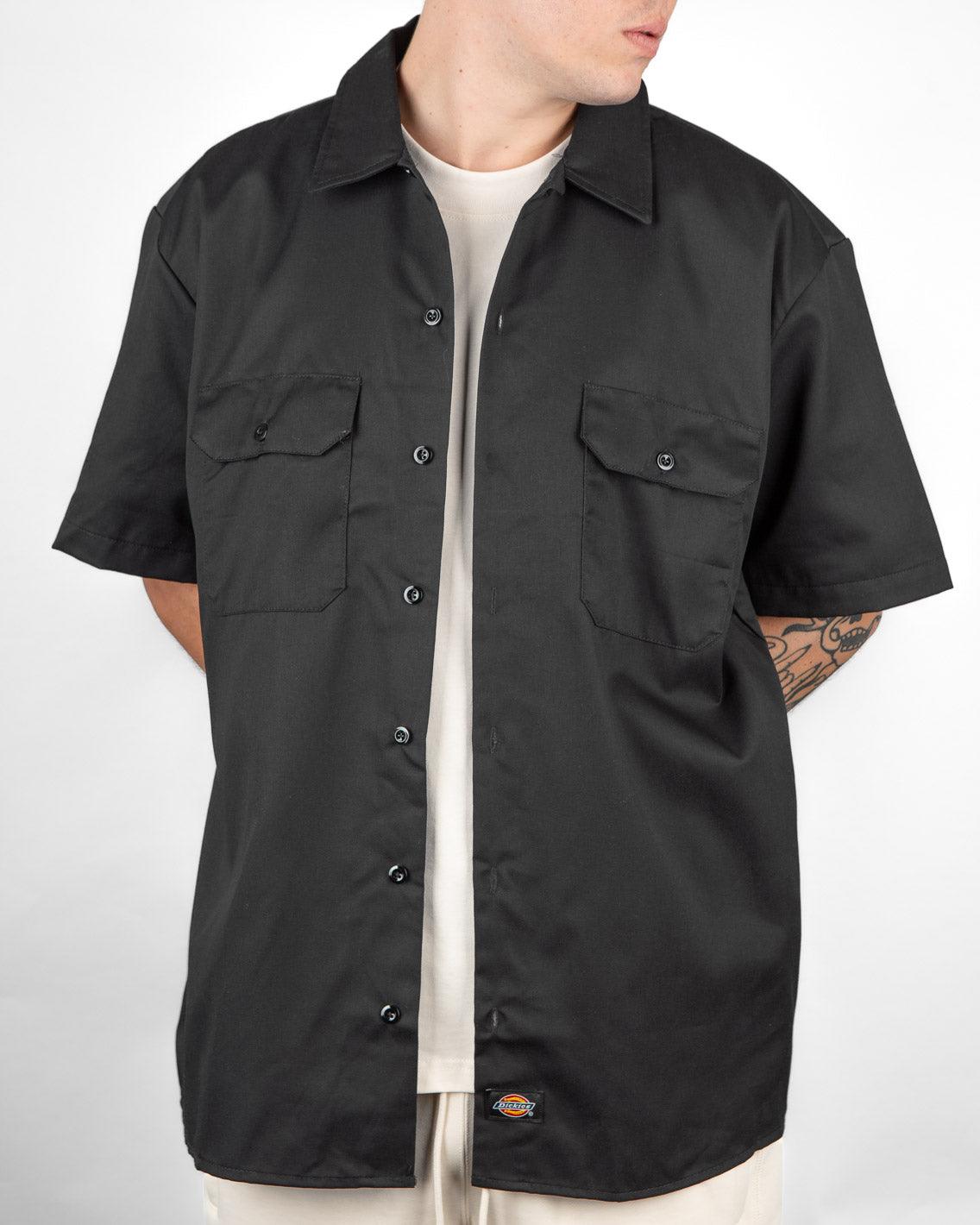 Dickies - 1574 Short Sleeve Work Shirt - Black Shirts Dickies   