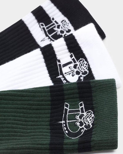 Dickies - Wired Sock 3 Pack - Black / White / Green Socks Dickies   