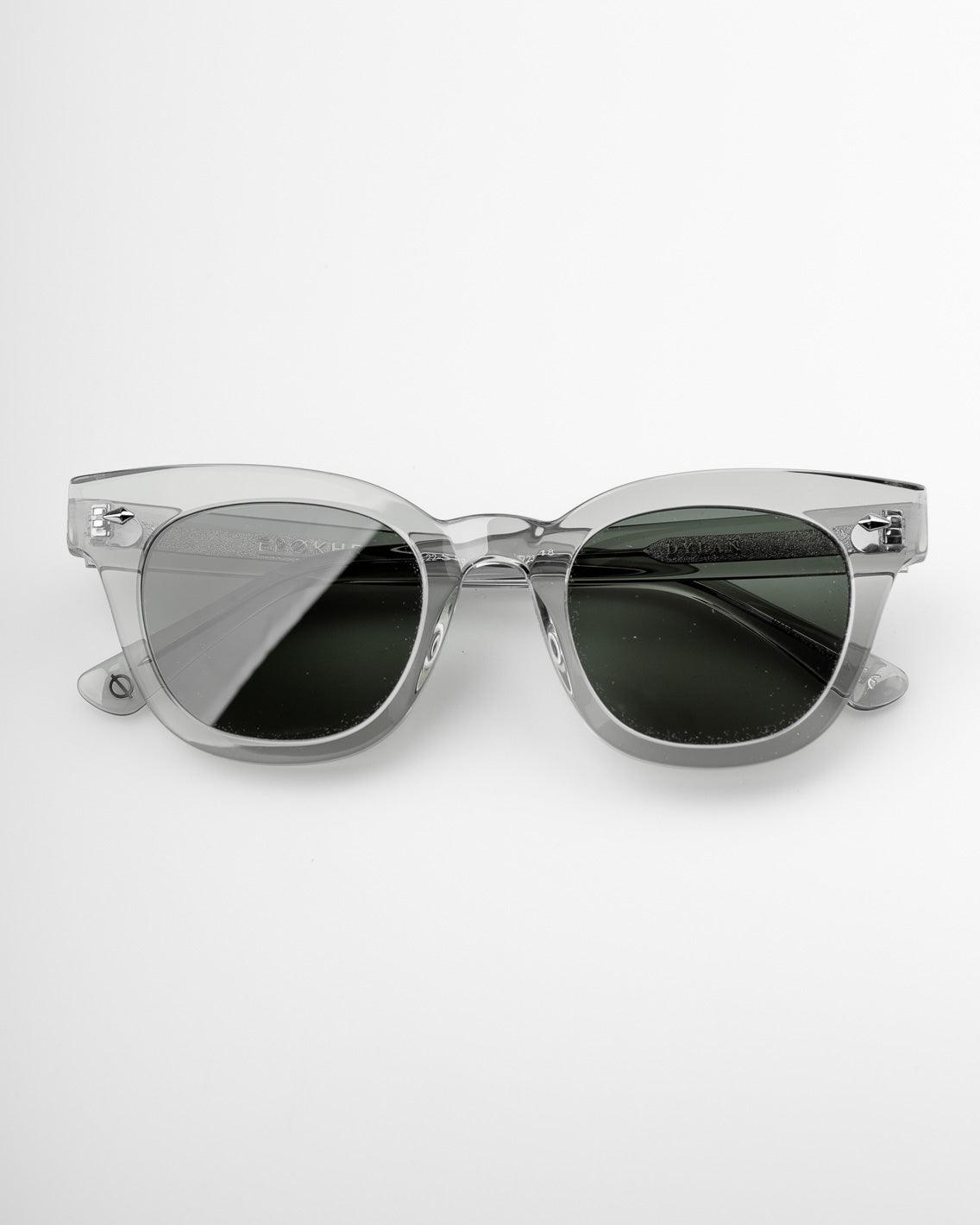 Epokhe - Dylan - Smoked Crystal Polished / Green Sunglasses Epokhe   