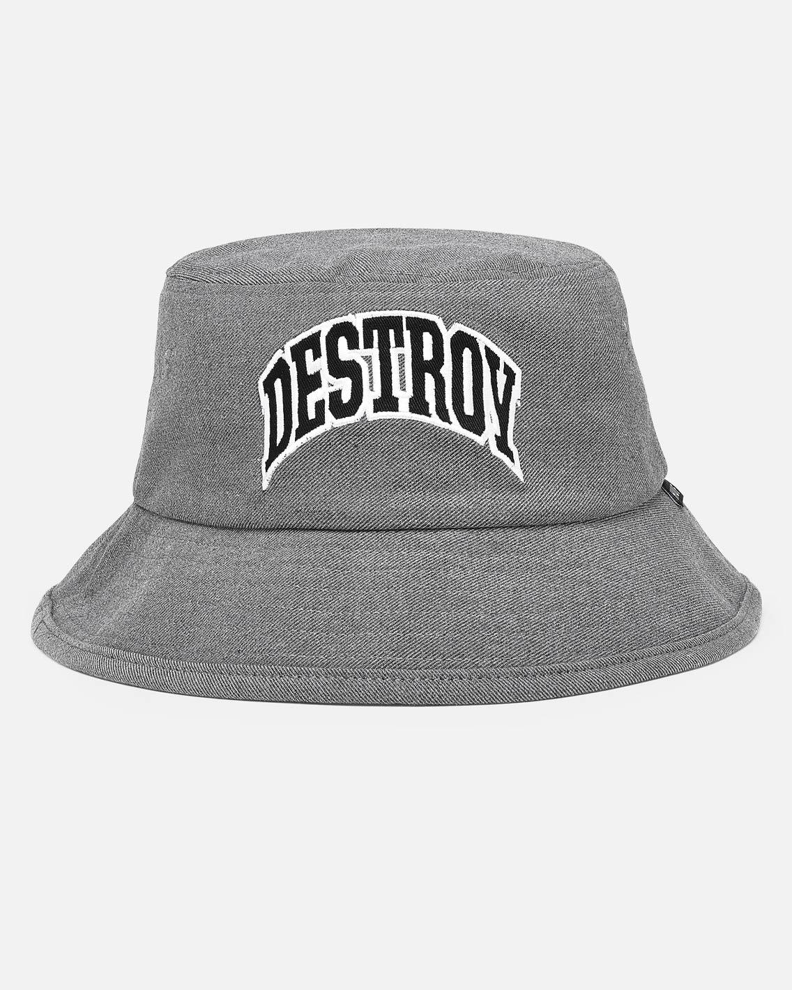 HUF - Destroy Rebuild Bucket Hat - Athletic Grey Bucket Hat HUF   