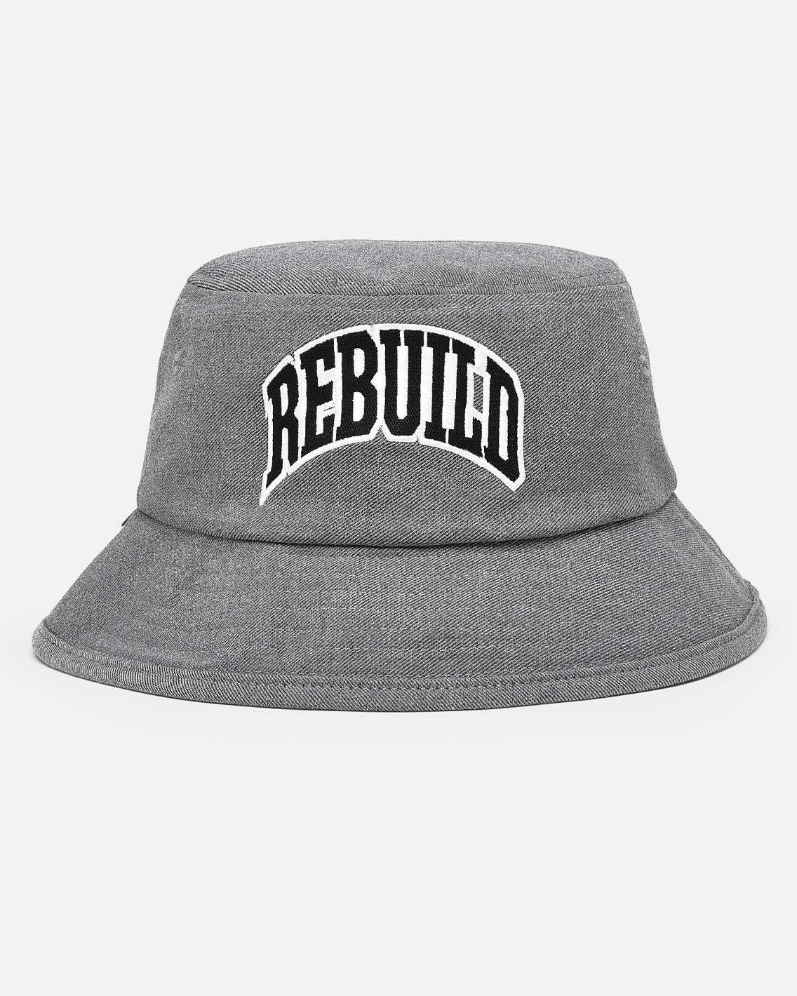 HUF - Destroy Rebuild Bucket Hat - Athletic Grey Bucket Hat HUF   