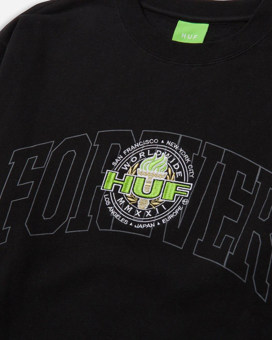 HUF - Forever Torch Crewneck - Black Crewneck HUF   