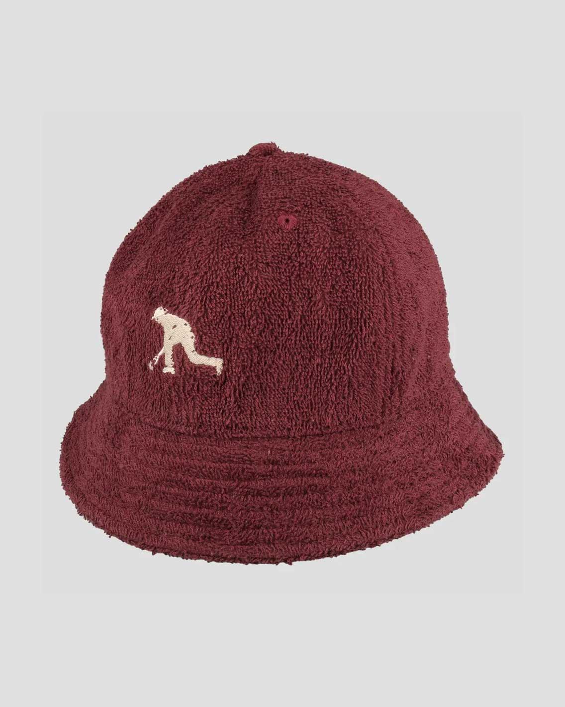 Pass~Port - Bowlo 6 Panel Bucket Hat - Maroon Bucket Hat Pass~Port   