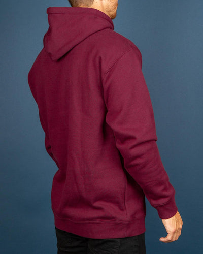 Pass~Port - Olive Puff Print Hoodie - Maroon Hoodies Pass~Port   