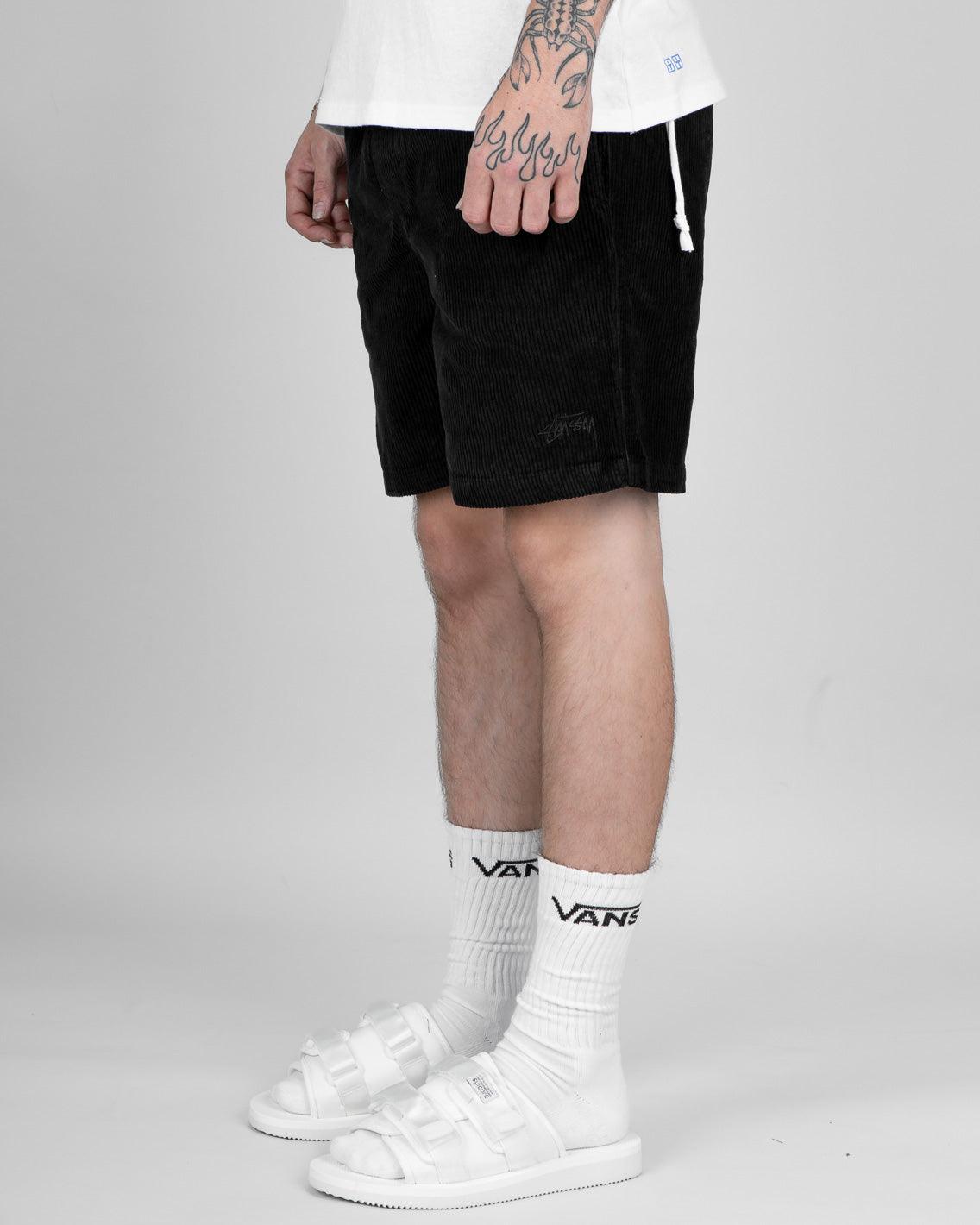 Stussy - Wide Wale Cord Beachshort - Black Shorts Stussy   